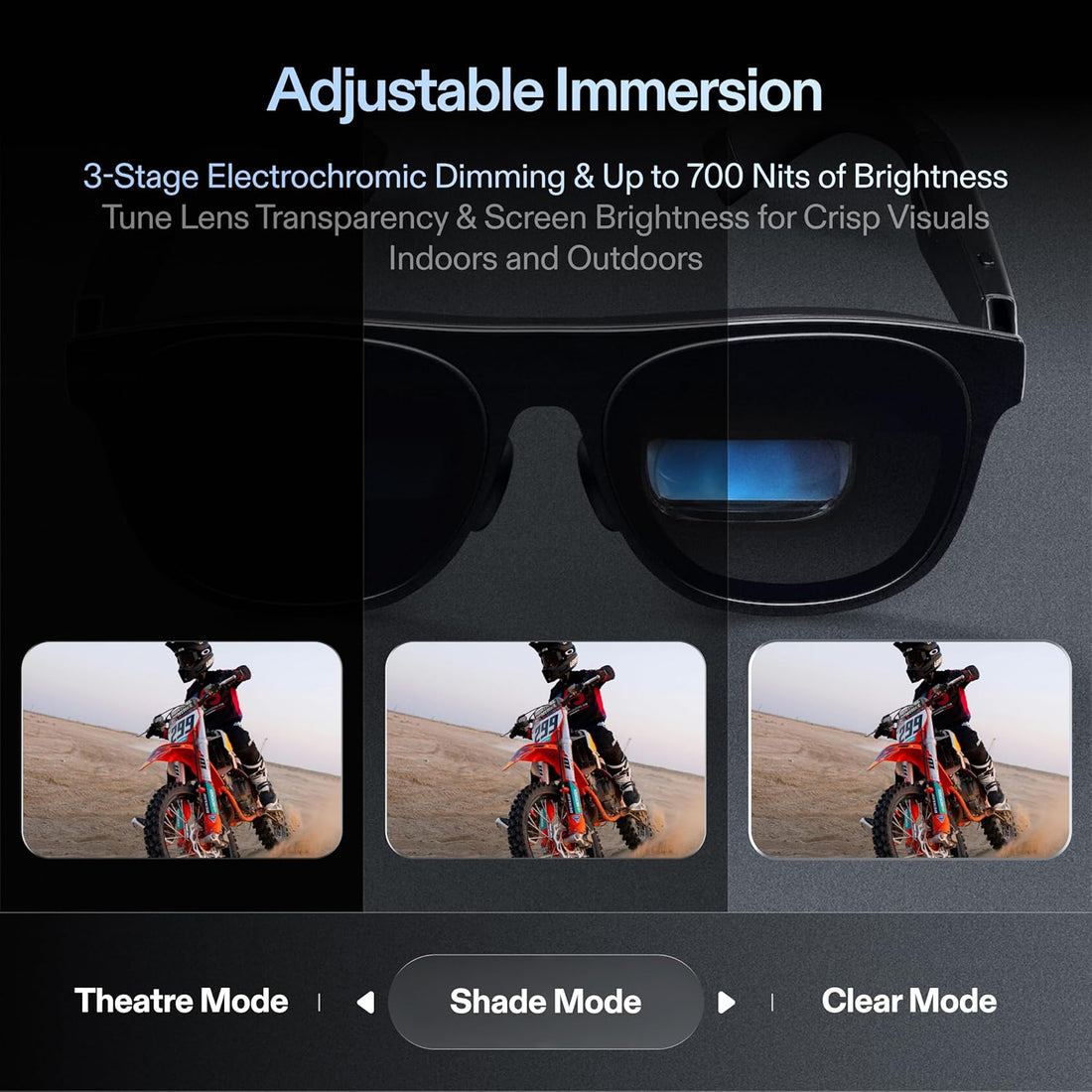 XREAL One Pro AR Glasses with X1 Chip, 3 DoF, 171" 57°FOV 120Hz, BOSE Audio, Sony OLED, 3 Mode Dimming, Compatible with PS5, Nintendo Switch 2, iPhone 16/15, Steam Deck, PC, Android & iOS - M Size