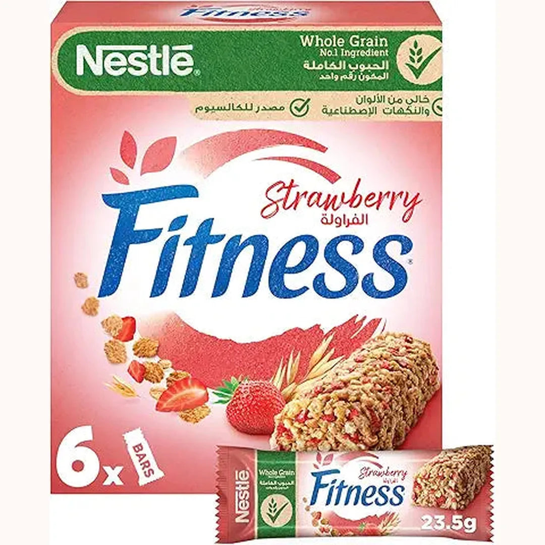 FITNESS Nestle Strawberry Breakfast Cereal Bar 23.5g (6 Bars)