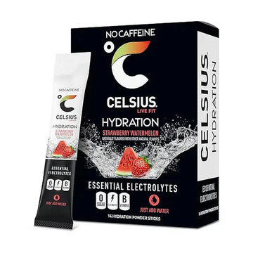 CELSIUS Hydration™ Strawberry Watermelon, Sugar Free Electrolyte Hydration Drink Mix (Pack of 14)