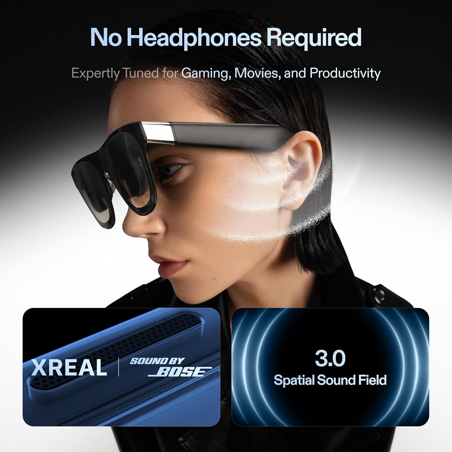 XREAL One Pro AR Glasses with X1 Chip, 3 DoF, 171" 57°FOV 120Hz, BOSE Audio, Sony OLED, 3 Mode Dimming, Compatible with PS5, Nintendo Switch 2, iPhone 16/15, Steam Deck, PC, Android & iOS - M Size