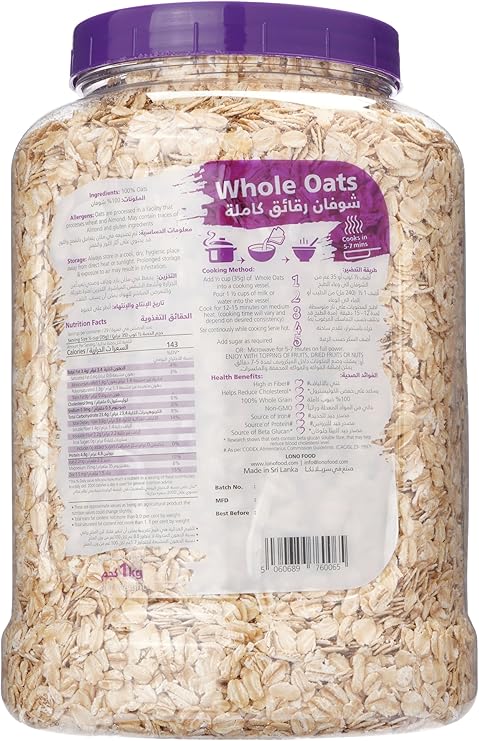 Lono Whole Oats, 1Kg - Pack Of 1