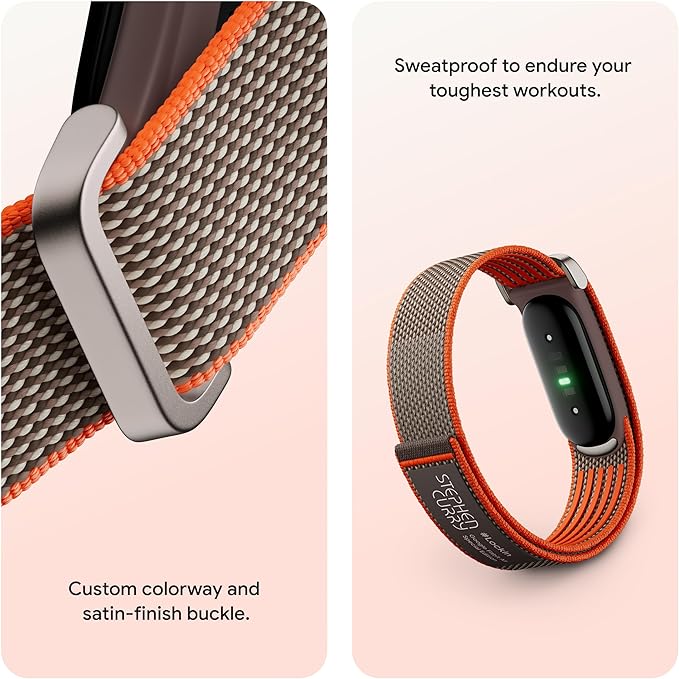 Google Fitbit Air - Screenless Activity Tracker with Fitness, Heart Rate, and Sleep Tracking - Personalized AI-Powered Coaching - Up to 7 Days’ Battery Life - Works with iOS and Android - Obsidian