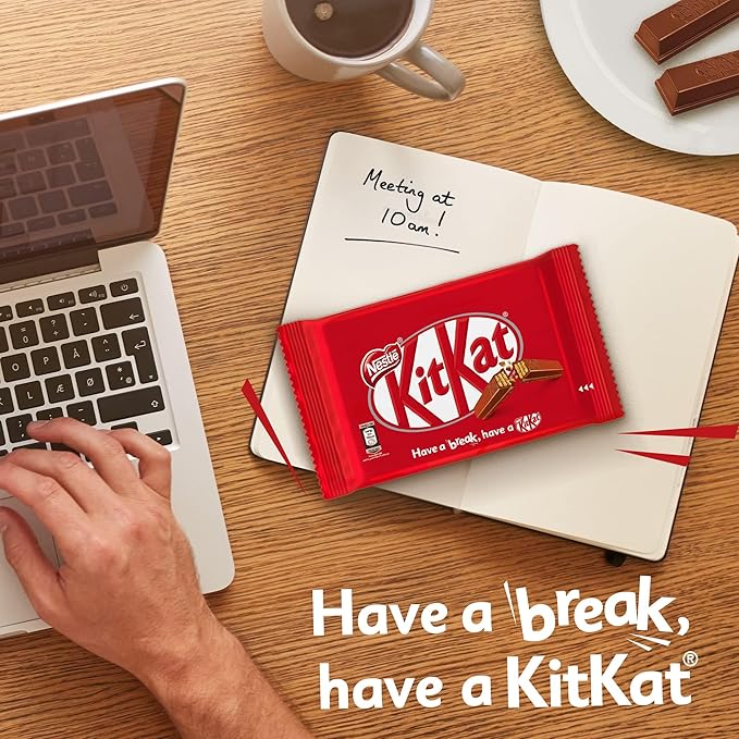Nestle KitKat 4 Finger Milk Chocolate Wafer Bar 36.5g (24 Bars)
