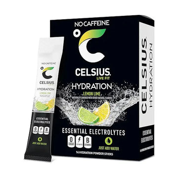 CELSIUS HYDRATION™ Lemon Lime Flavor, Essential Electrolyte Hydration Packets (Pack of 14)