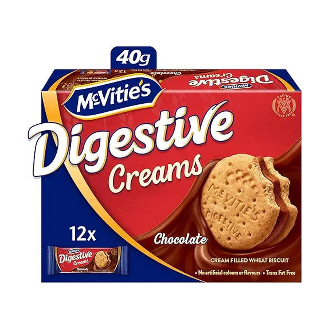 McVitie's Digestive Chocolate Creams Filled Biscuits, 12 x 40 g