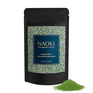 Naoki Matcha Superior Ceremonial Blend – Authentic Japanese First Harvest Ceremonial Grade Matcha Green Tea Powder from Uji, Kyoto (100g / 3.5oz)