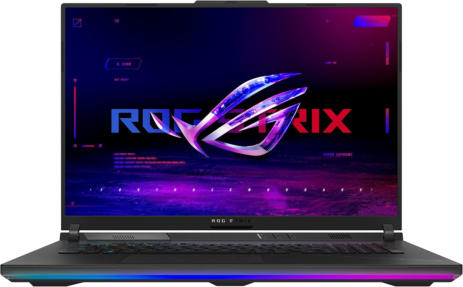ASUS ROG Strix Scar 18 (2023) Gaming Laptop, 18” Nebula Display 16:10 QHD 240Hz/3ms, GeForce RTX 4090, Intel Core i9-13980HX, 32GB DDR5, 2TB PCIe SSD, Wi-Fi 6E, Windows 11 Pro, G834JY-XS97,Black