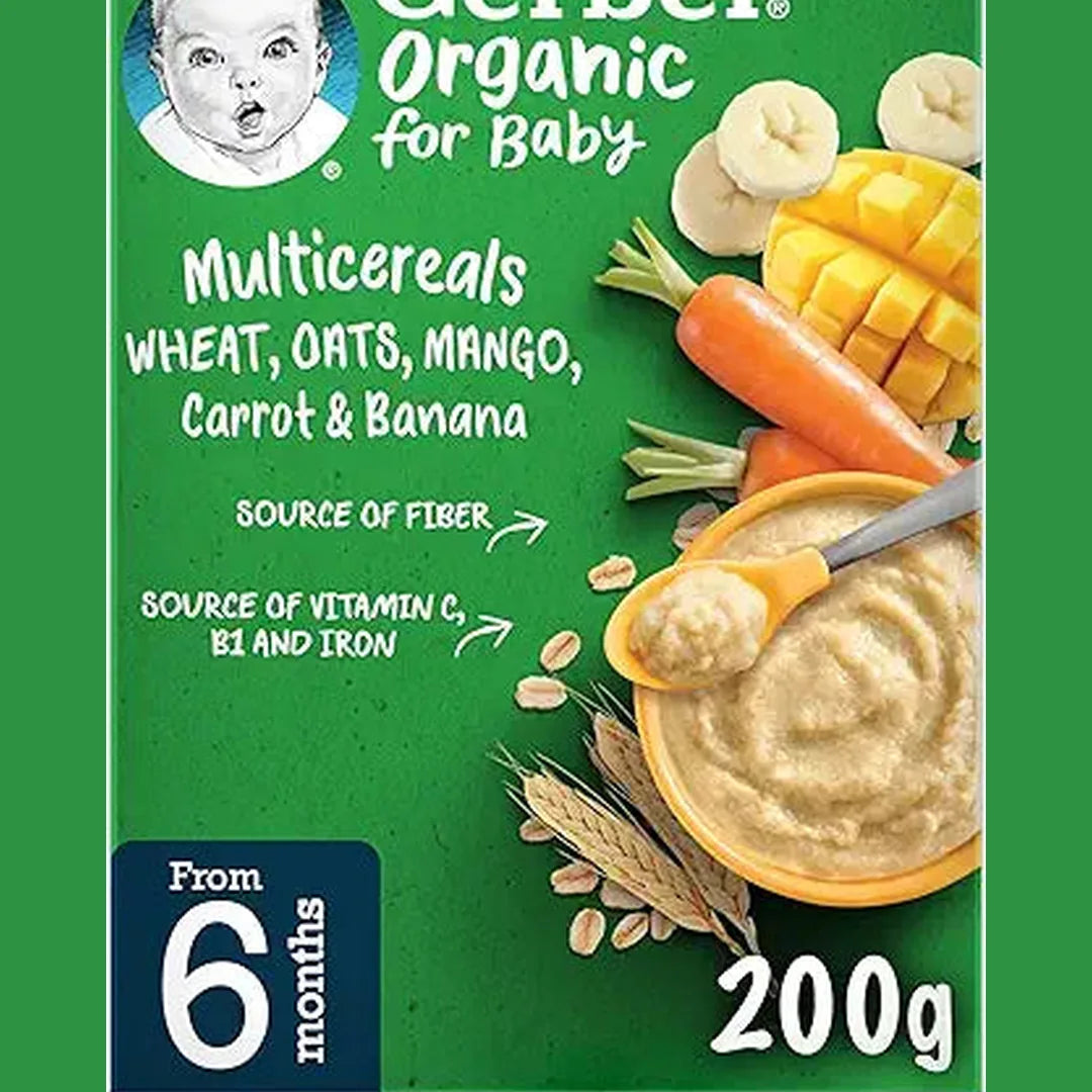 Nestlé GERBER Bio Mango, Wheat, & Oat 200g