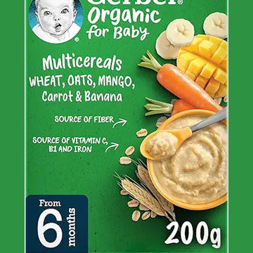 Nestlé GERBER Bio Mango, Wheat, & Oat 200g