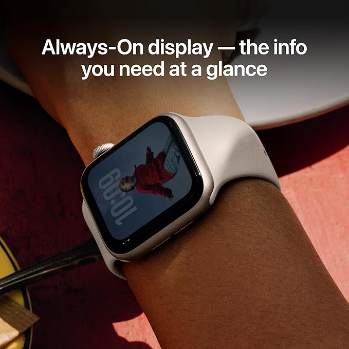 Apple Watch SE 3 GPS 40mm Smartwatch with Starlight Aluminium Case with Starlight Sport Band M/L. Fitness and Sleep Trackers, Heart Rate Monitor, Always-On Display, Water Resistant