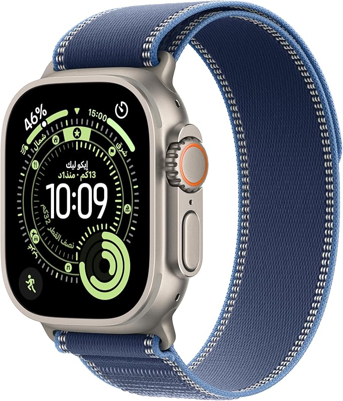 Apple Watch Ultra 3 GPS + Cellular 49mm Premium Running and Multisport Smartwatch with Rugged Black Titanium Case with Black Ocean Band. Advanced Health and Fitness Tracking