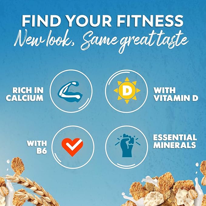 Nestle Fitness Original Breakfast Cereal, Made with Whole Grain, Pack, 375g