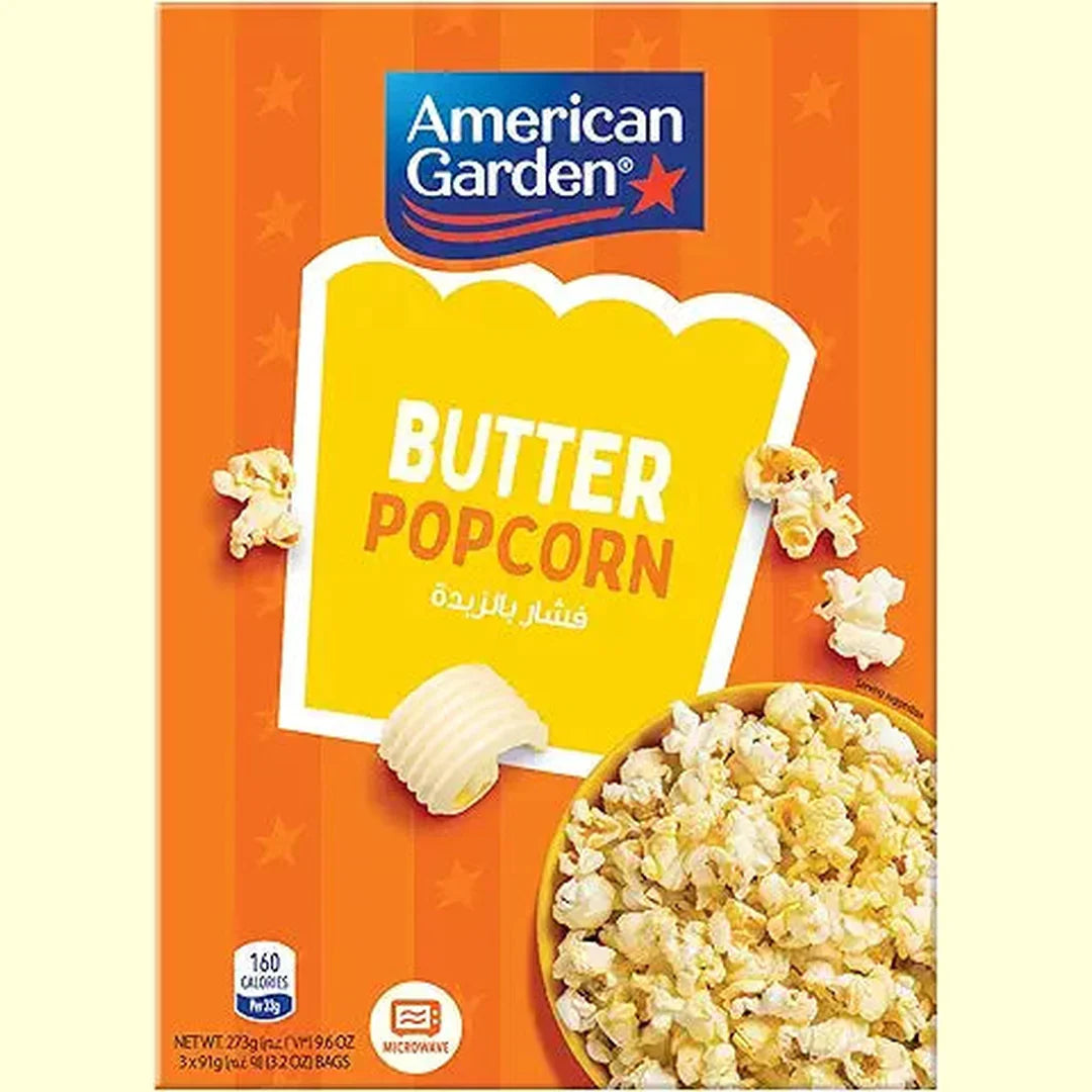 American Garden Microwave Hot & Spicy Popcorn, 273 g