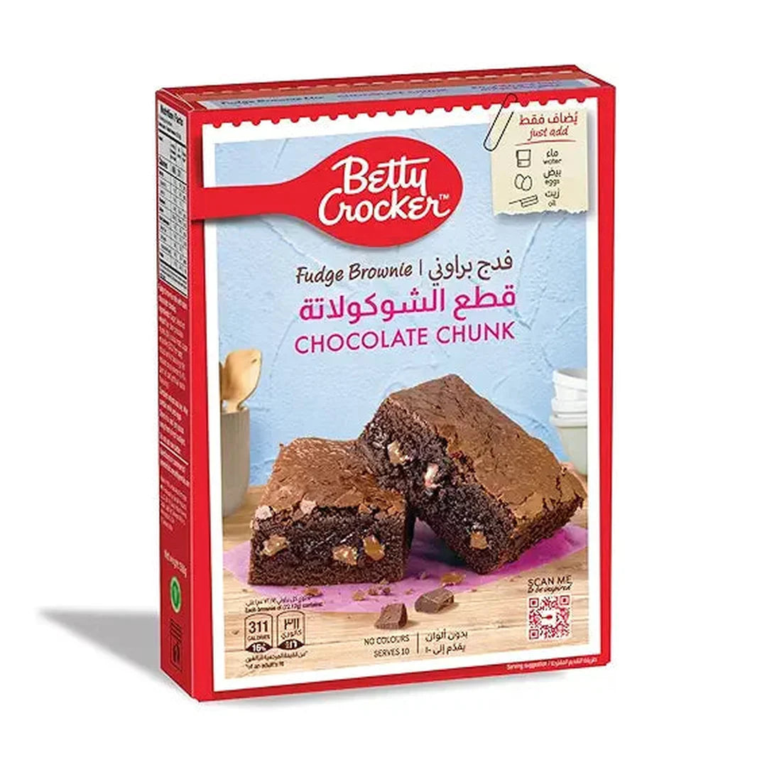 Betty Crocker Chocolate Chunk Supreme Brownie Mix, 500G - Pack Of 1