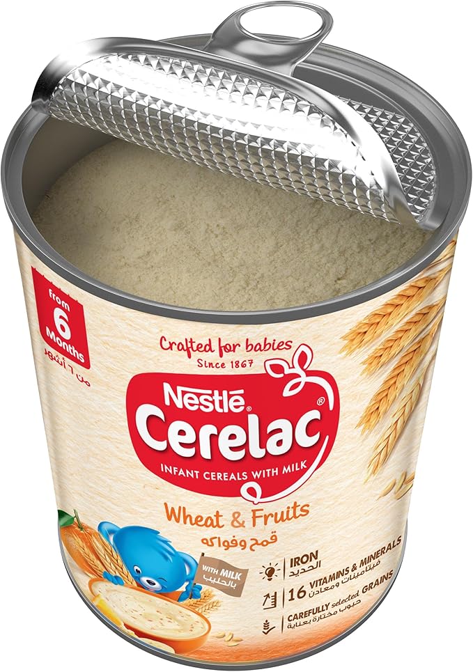Nestle Cerelac Nestle Infant Baby Cereal, Wheat & Fruits, Baby Food, Tin, 1kg