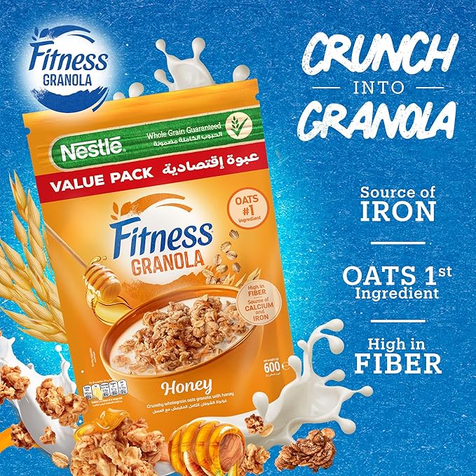 Fitness Granola Cereal Bag in Honey Flavor Value Pack (600g)
