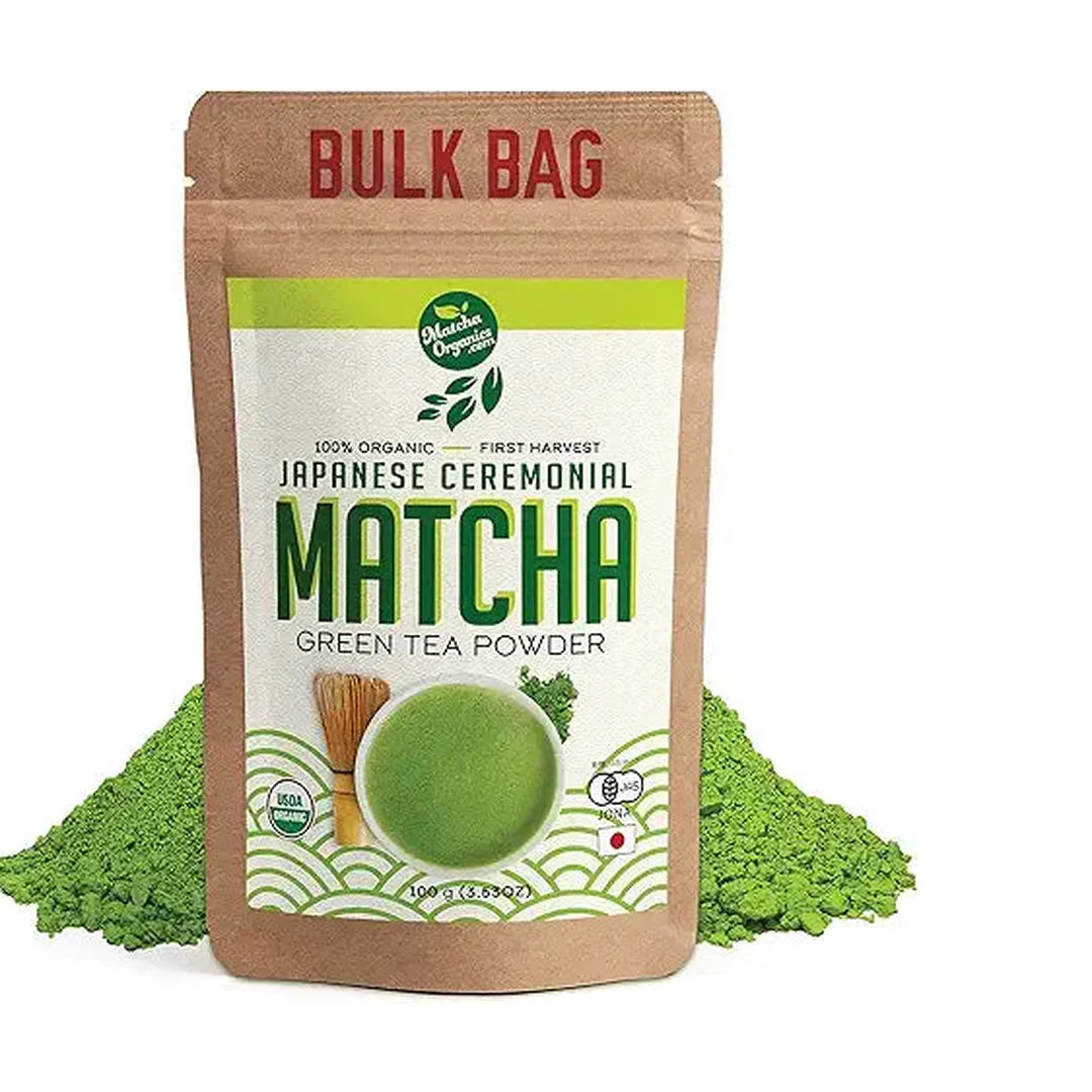 Premium Japanese Ceremonial Matcha Green Tea Powder - 1st Harvest HIGHEST Grade - USDA & JAS Organic - From Japan - Perfect for Starbucks Latte, Shake, Smoothies & Baking (3.53oz / 100g)