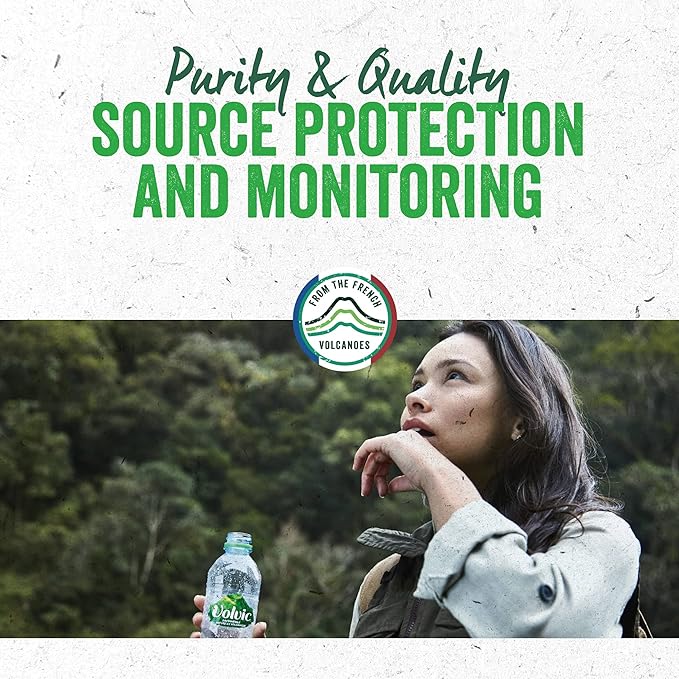 Volvic Natural Water, Mineral Drinking Water, Sustainably Sourced & Volvican Spirited Water Bottle, Case of 24 x 500ml Volvic Bottles