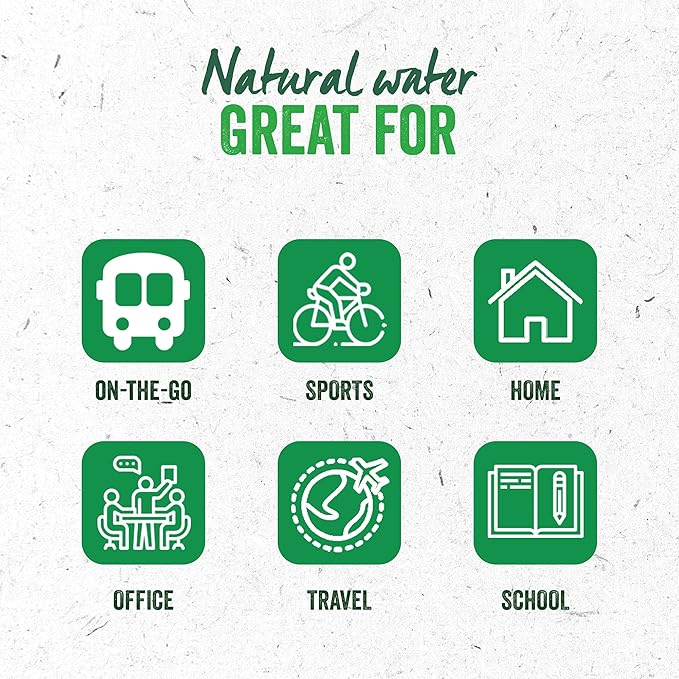Volvic Natural Water, Mineral Drinking Water, Sustainably Sourced & Volvican Spirited Water Bottle, Case of 24 x 500ml Volvic Bottles