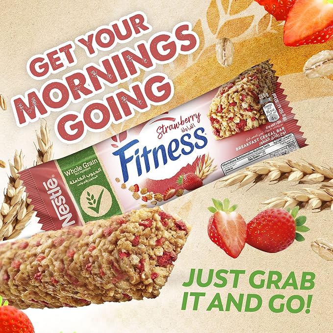 FITNESS Nestle Strawberry Breakfast Cereal Bar 23.5g (6 Bars)