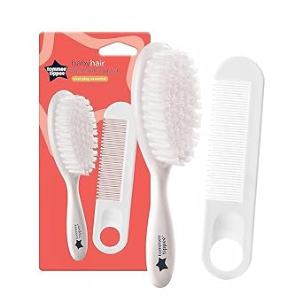 Tommee Tippee Essentials Baby Brush and Comb 2 pcs -White