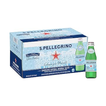 San Pellegrino Sparkling Natural Carbonated Mineral Water, 250 ml(Pack of 24)