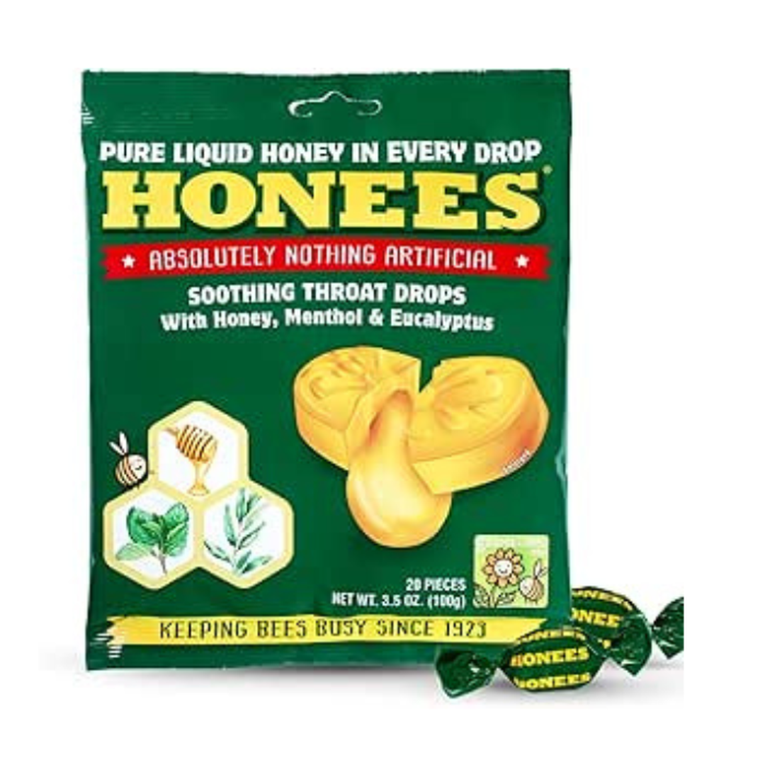 Honees, Honey Menthol Cough Suppressant, 20 Cough Drops