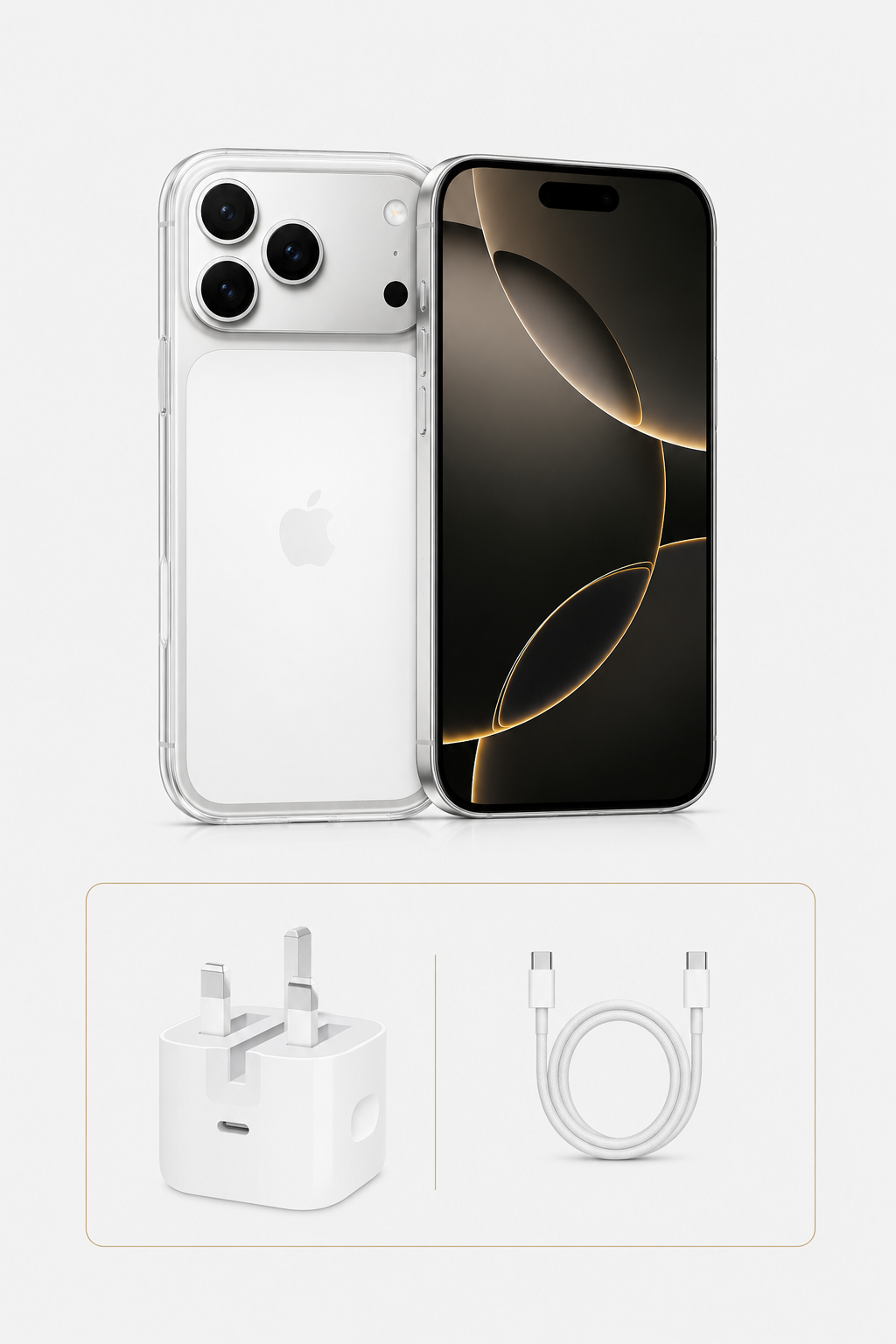 جهاز Apple iPhone 17 Pro Max سعة 1 تيرابايت: شاشة 6.9 بوصة مع ProMotion، وشريحة A19 Pro، وعمر البطارية الأطول على الإطلاق في أي آيفون، ونظام كاميرا Pro Fusion، وكاميرا أمامية Center Stage؛ اللون برتقالي كوني