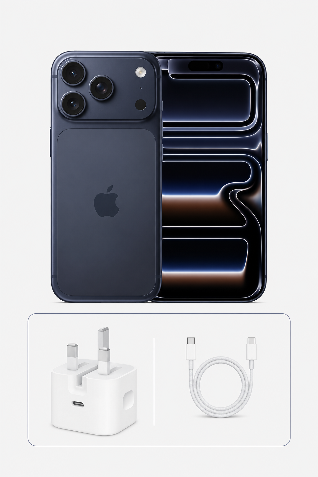 جهاز Apple iPhone 17 Pro Max سعة 1 تيرابايت: شاشة 6.9 بوصة مع ProMotion، وشريحة A19 Pro، وعمر البطارية الأطول على الإطلاق في أي آيفون، ونظام كاميرا Pro Fusion، وكاميرا أمامية Center Stage؛ اللون برتقالي كوني